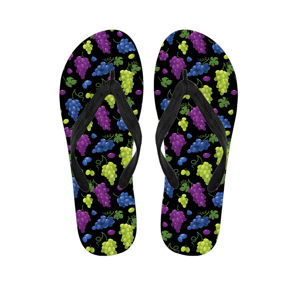 Colorful Grapes Pattern Print Flip Flops