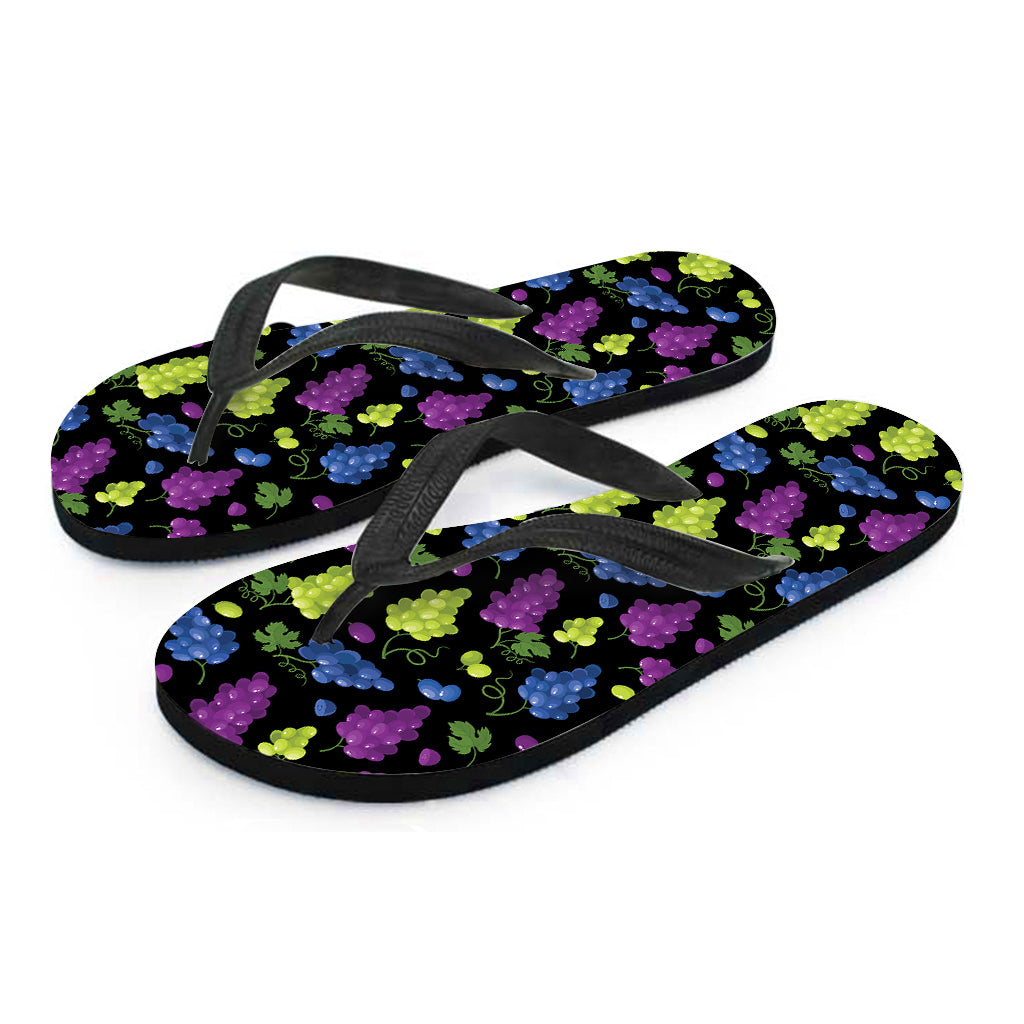 Colorful Grapes Pattern Print Flip Flops