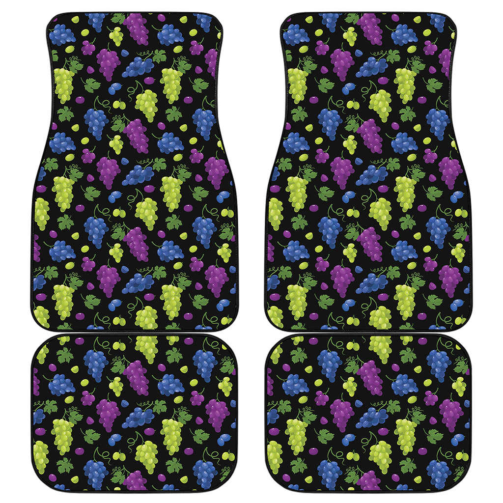 Colorful Grapes Pattern Print Front and Back Car Floor Mats