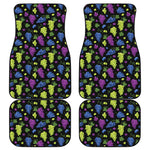 Colorful Grapes Pattern Print Front and Back Car Floor Mats