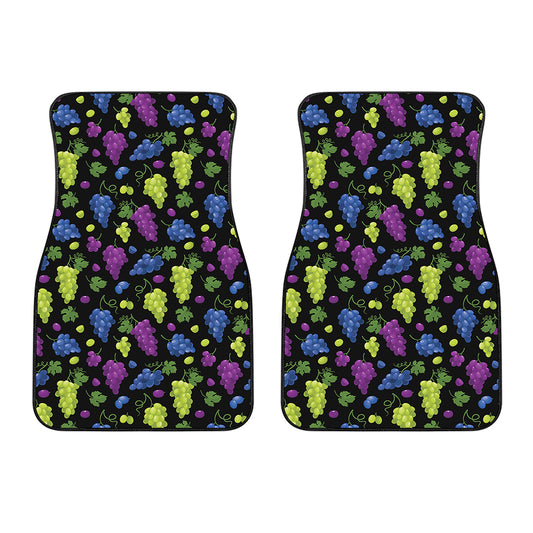 Colorful Grapes Pattern Print Front Car Floor Mats