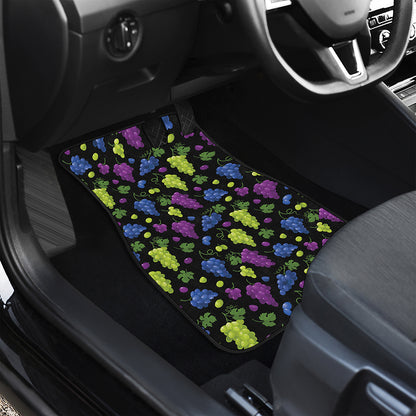 Colorful Grapes Pattern Print Front Car Floor Mats