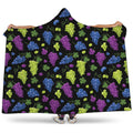 Colorful Grapes Pattern Print Hooded Blanket