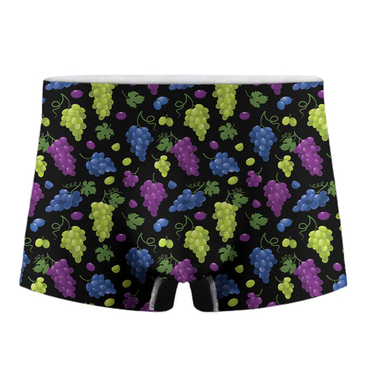 Colorful Grapes Pattern Print Men's Boxer Briefs