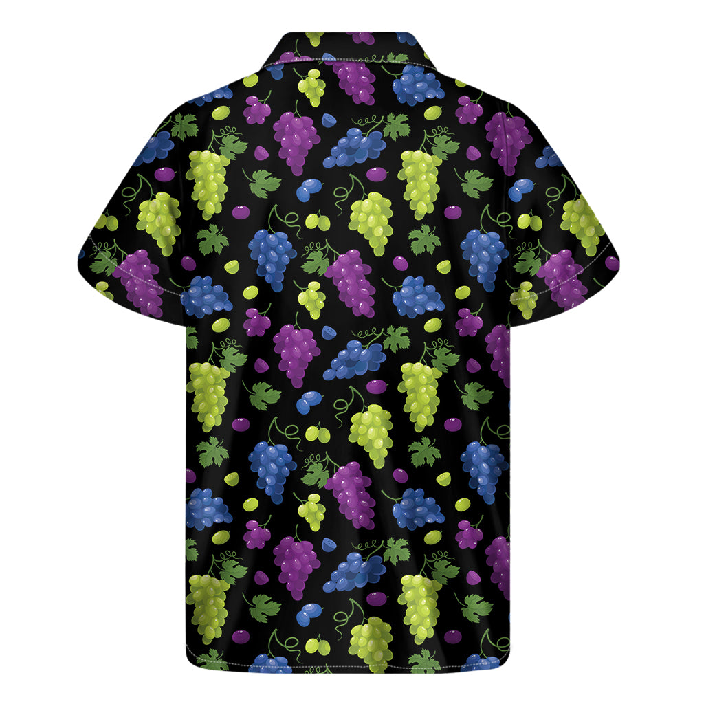 Colorful Grapes Pattern Print Men's Short Sleeve Shirt