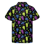 Colorful Grapes Pattern Print Men's Short Sleeve Shirt