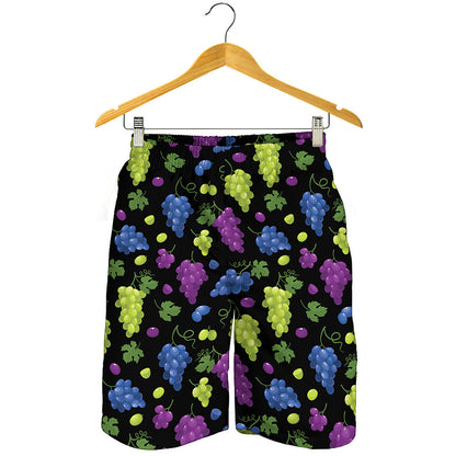 Colorful Grapes Pattern Print Men's Shorts