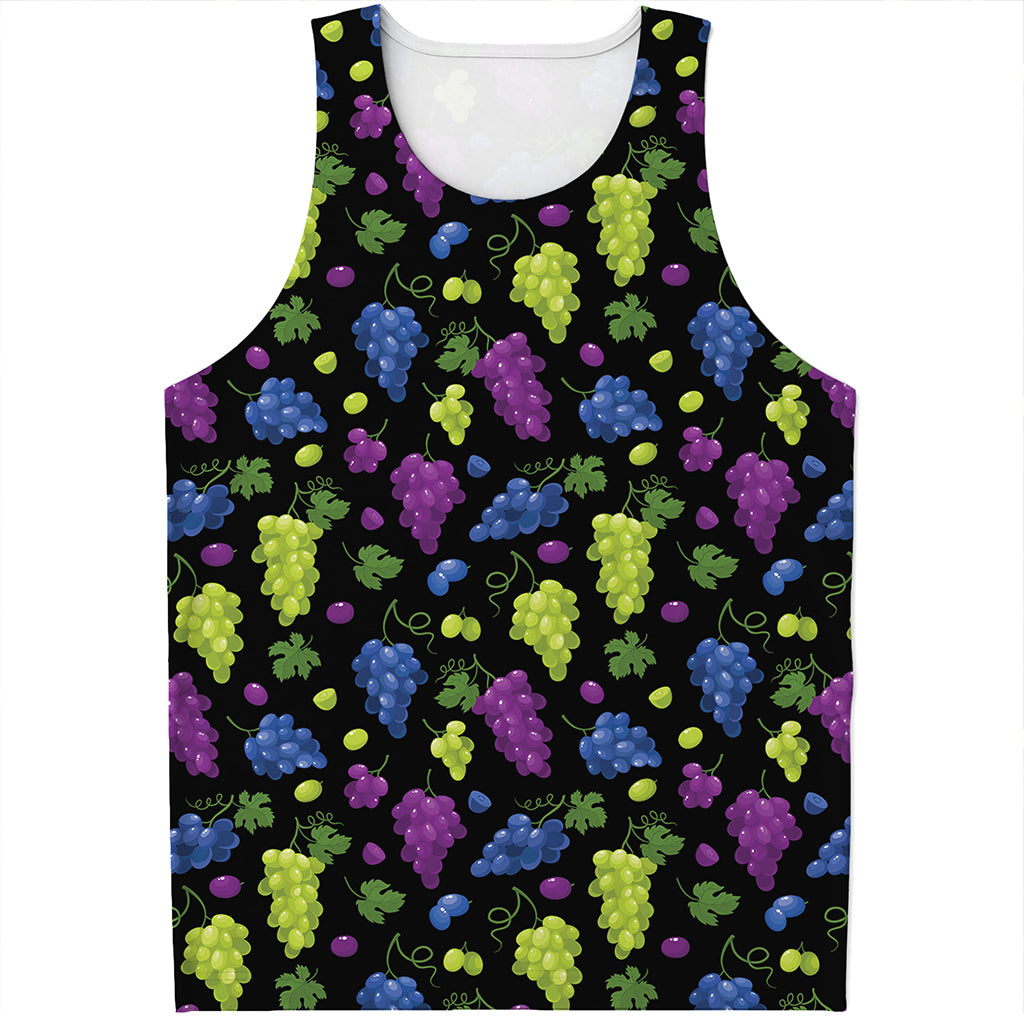 Colorful Grapes Pattern Print Men's Tank Top