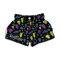 Colorful Grapes Pattern Print Muay Thai Boxing Shorts