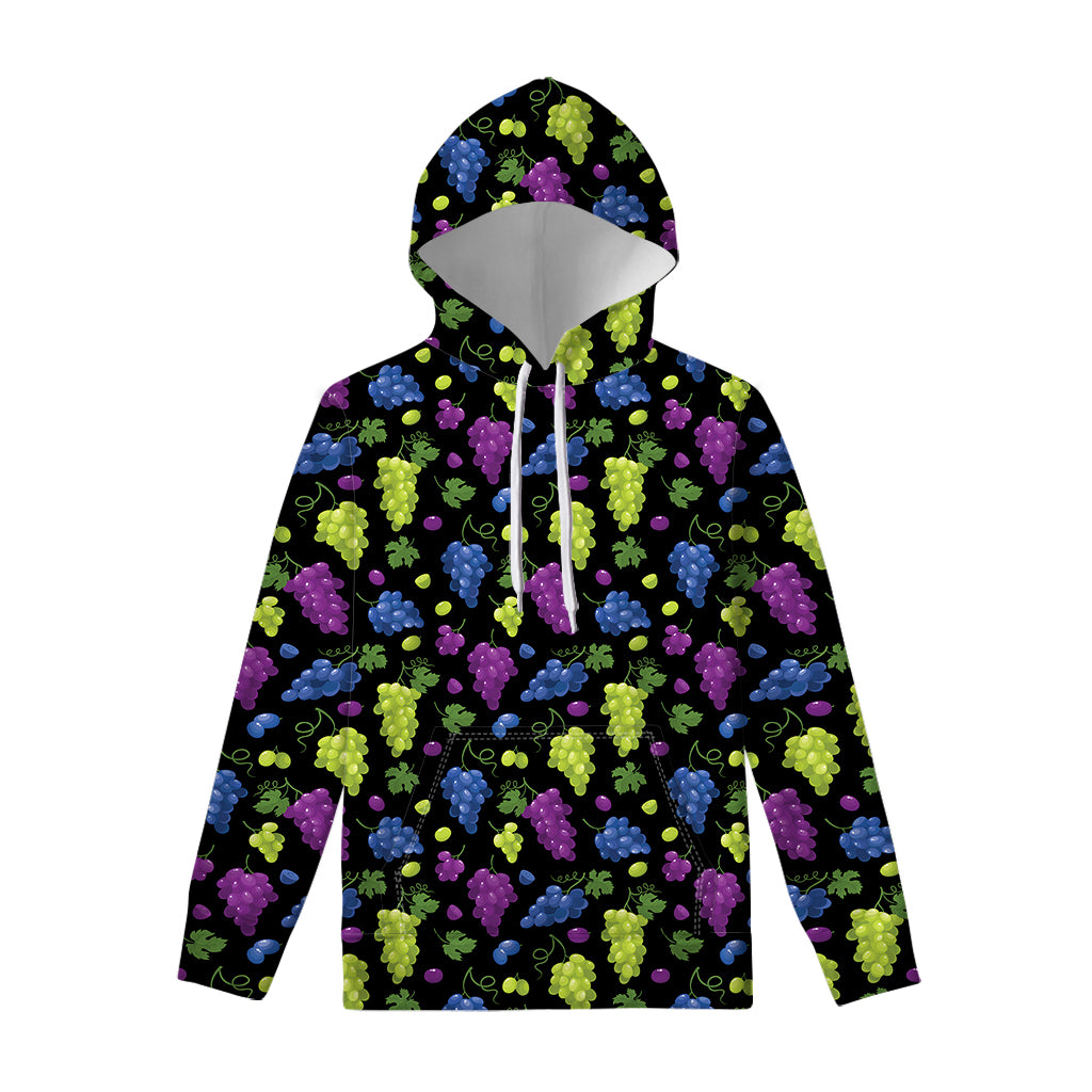 Colorful Grapes Pattern Print Pullover Hoodie