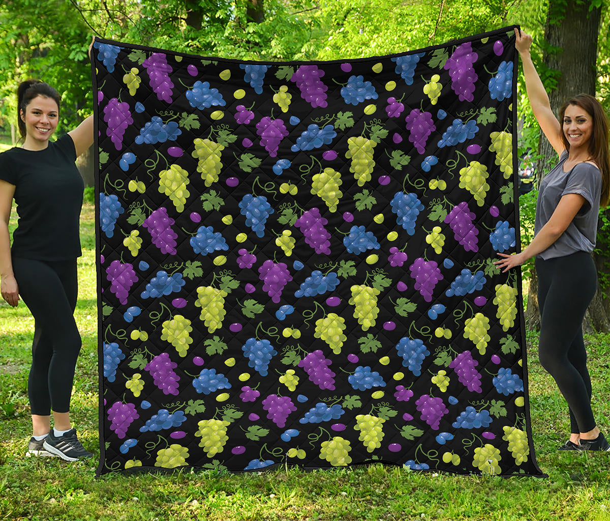 Colorful Grapes Pattern Print Quilt
