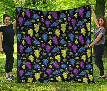 Colorful Grapes Pattern Print Quilt