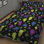 Colorful Grapes Pattern Print Quilt Bed Set