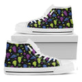 Colorful Grapes Pattern Print White High Top Sneakers