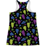 Colorful Grapes Pattern Print Women's Racerback Tank Top