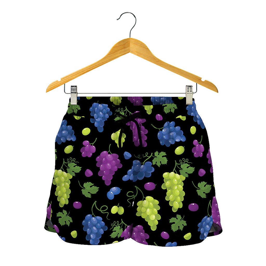 Colorful Grapes Pattern Print Women's Shorts