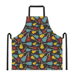 Colorful Guitar Pattern Print Apron