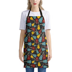Colorful Guitar Pattern Print Apron