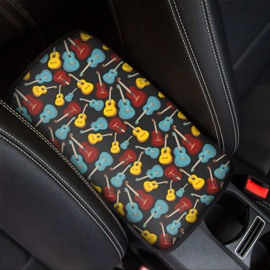 Colorful Guitar Pattern Print Car Center Console Cover