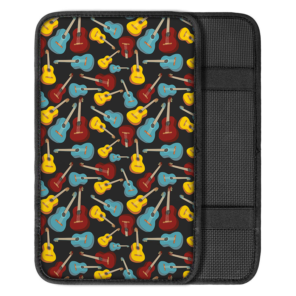 Colorful Guitar Pattern Print Car Center Console Cover