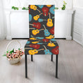 Colorful Guitar Pattern Print Dining Chair Slipcover