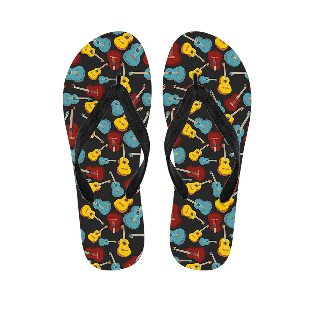 Colorful Guitar Pattern Print Flip Flops
