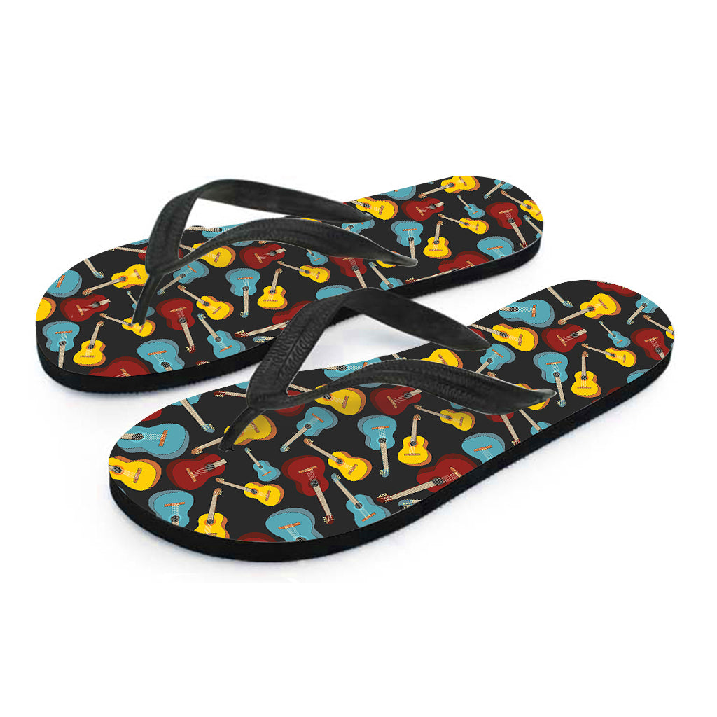 Colorful Guitar Pattern Print Flip Flops