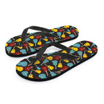 Colorful Guitar Pattern Print Flip Flops