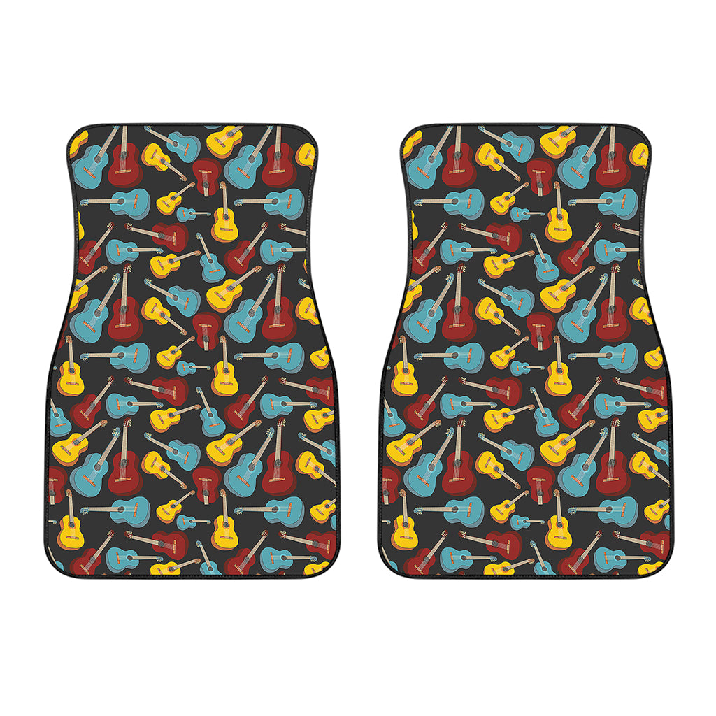 Colorful Guitar Pattern Print Front Car Floor Mats