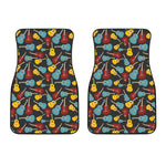 Colorful Guitar Pattern Print Front Car Floor Mats