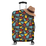 Colorful Guitar Pattern Print Luggage Cover