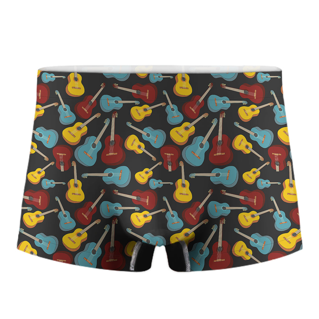 Colorful Guitar Pattern Print Men's Boxer Briefs