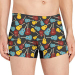 Colorful Guitar Pattern Print Men's Boxer Briefs