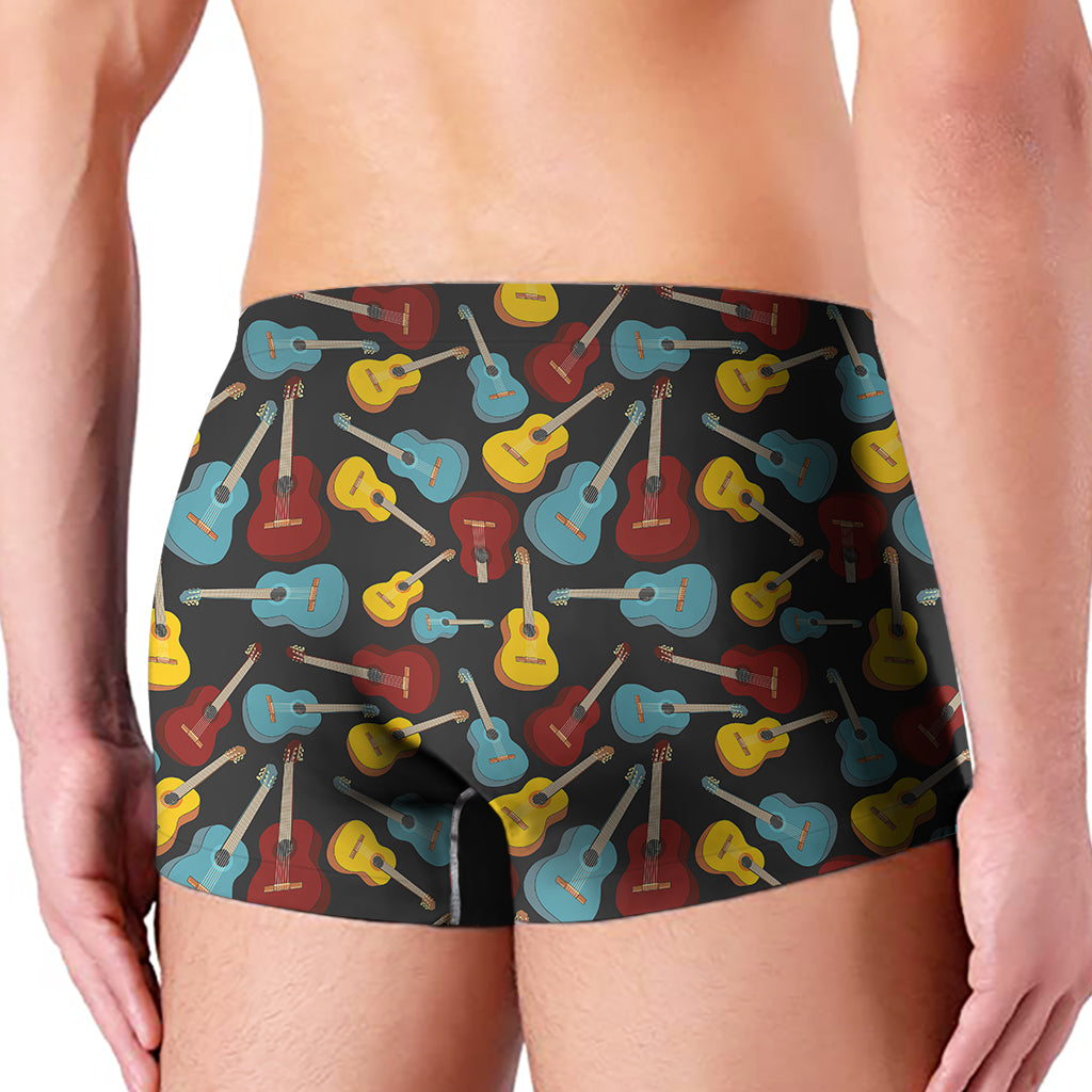 Colorful Guitar Pattern Print Men's Boxer Briefs