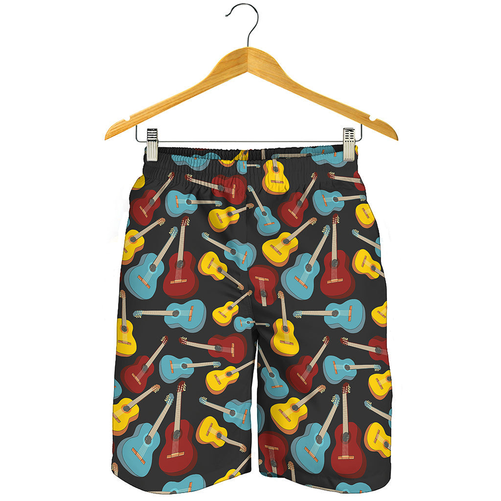 Colorful Guitar Pattern Print Men's Shorts