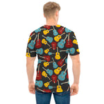 Colorful Guitar Pattern Print Men's T-Shirt