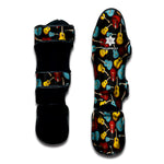 Colorful Guitar Pattern Print Muay Thai Shin Guard
