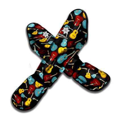 Colorful Guitar Pattern Print Muay Thai Shin Guard