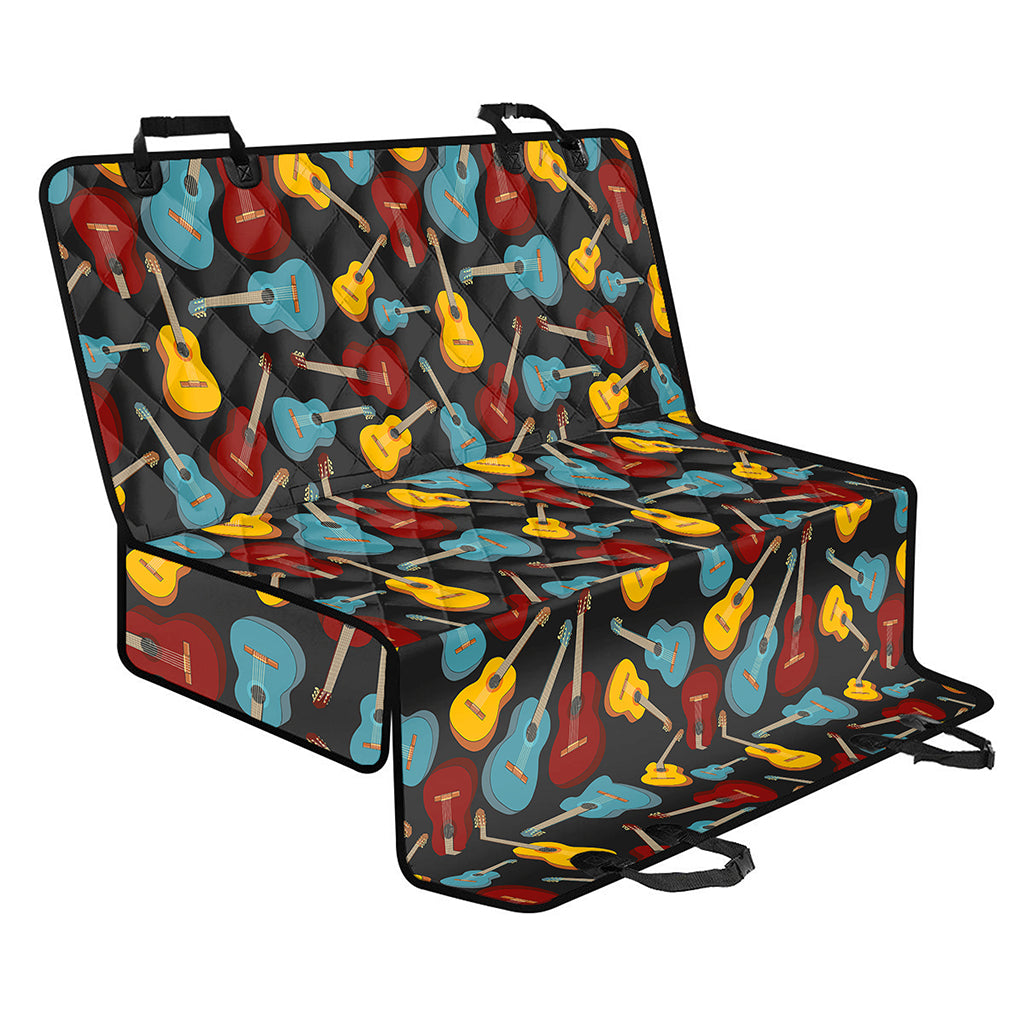 Colorful Guitar Pattern Print Pet Car Back Seat Cover