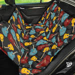 Colorful Guitar Pattern Print Pet Car Back Seat Cover