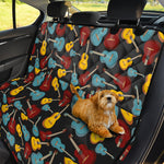 Colorful Guitar Pattern Print Pet Car Back Seat Cover