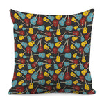 Colorful Guitar Pattern Print Pillow Cover