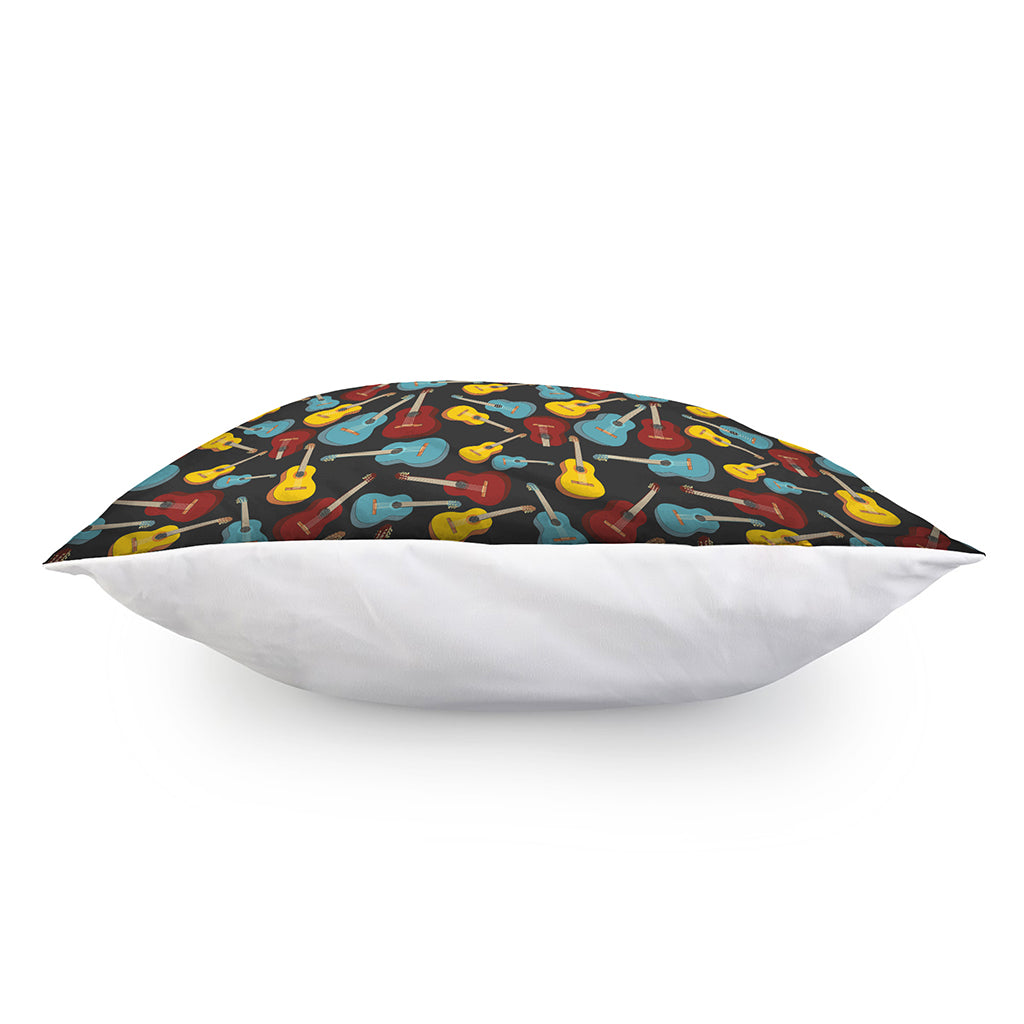 Colorful Guitar Pattern Print Pillow Cover