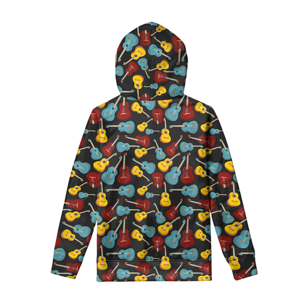 Colorful Guitar Pattern Print Pullover Hoodie