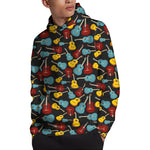 Colorful Guitar Pattern Print Pullover Hoodie