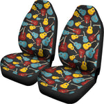 Colorful Guitar Pattern Print Universal Fit Car Seat Covers