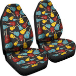 Colorful Guitar Pattern Print Universal Fit Car Seat Covers