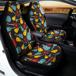 Colorful Guitar Pattern Print Universal Fit Car Seat Covers