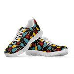 Colorful Guitar Pattern Print White Sneakers
