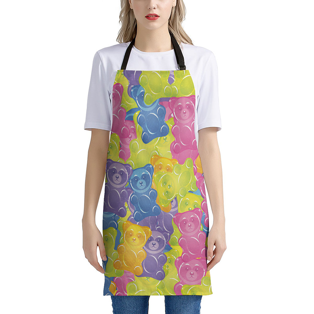 Colorful Gummy Bear Print Apron